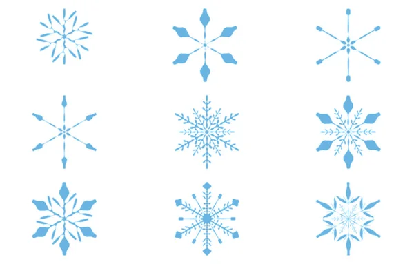 Ilustración Vectorial Copo Nieve Azul — Archivo Imágenes Vectoriales