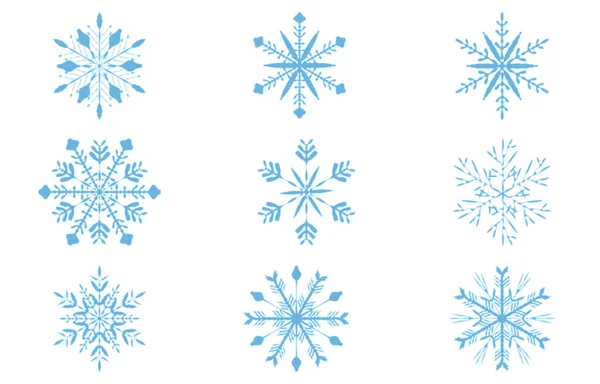 Векторная Иллюстрация Синей Снежинки — стоковый вектор