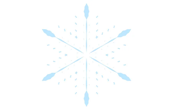Vektorillustration Der Blauen Schneeflocke — Stockvektor