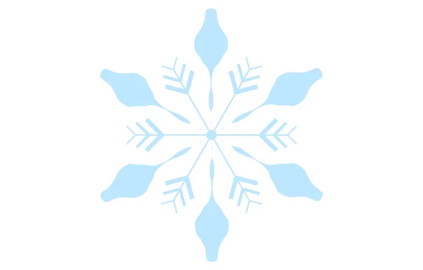 Vector Illustration Blue Snowflake — Stock Vector