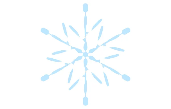 Vector Illustration Blue Snowflake — Stock Vector