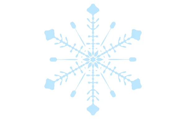 Illustrazione Vettoriale Del Fiocco Neve Blu — Vettoriale Stock