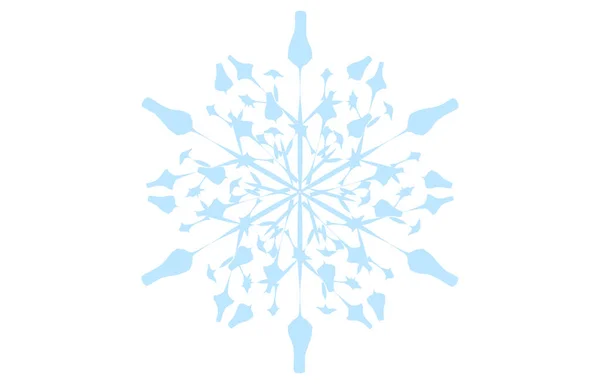 Ilustración Vectorial Copo Nieve Azul — Archivo Imágenes Vectoriales