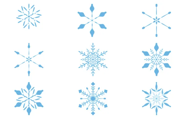 Vector Illustration Blue Snowflake — Stock Vector