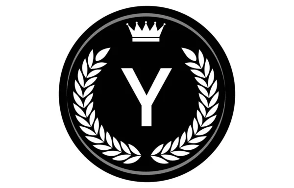 Illustration Vectorielle Médaille Alphabet Monochrome — Image vectorielle