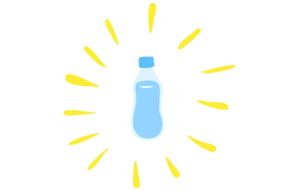 Ілюстрація Деформованої Пластикової Пляшки — стоковий вектор