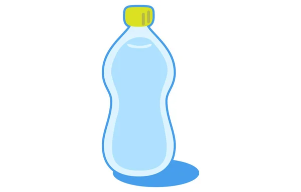 Ilustración Una Sencilla Botella Plástico — Archivo Imágenes Vectoriales
