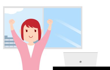 Çalışırken esneme hareketleri.