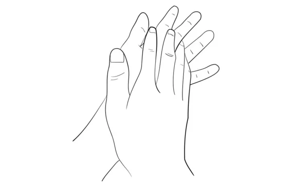 Hur Tvättar Händerna Korrekt — Stock vektor