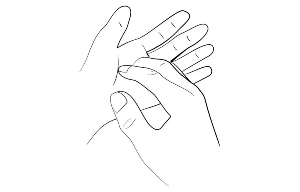 Правильно Мити Руки — стоковий вектор