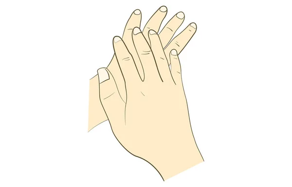 手を正しく洗う方法 — ストックベクタ