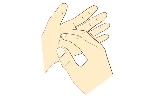 Hur Tvättar Händerna Korrekt — Stock vektor
