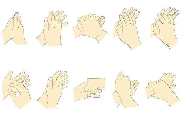 Comment Laver Les Mains Correctement — Image vectorielle