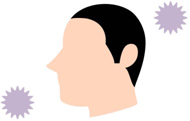 Coronavirus 'la çevrili bir kişinin tasviri