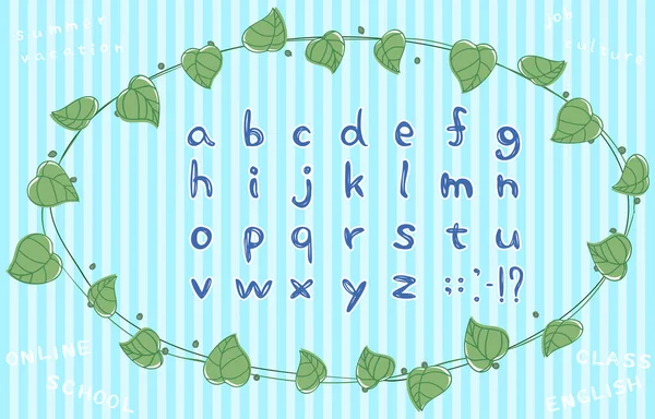 Handgeschriebene Buchstaben Alphabet — Stockvektor