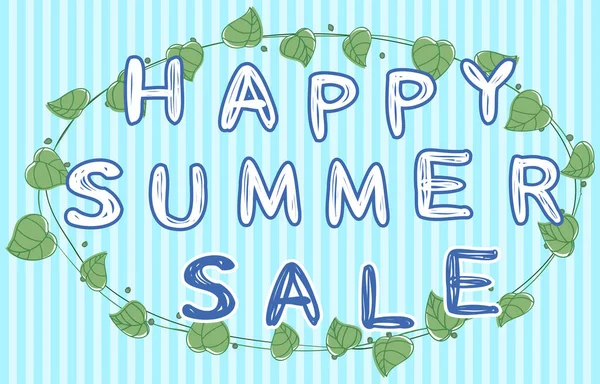 Título Carta Happy Summer Sale —  Vetores de Stock