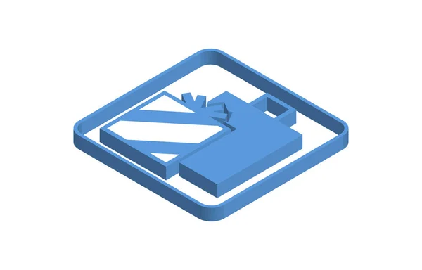 Ilustrace Modré Izometrické Ikony Obchodu — Stockový vektor