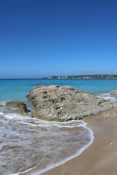 Sea View Beach Rocks Foreground — Stock Photo, Image