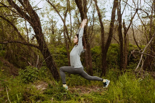 Yoga Natura Donna Salute Concetto Stile Vita Sano Relax — Foto Stock