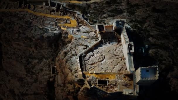 Το μεσαιωνικό κάστρο Alhama επαρχία της Μούρθια της Ισπανίας — Αρχείο Βίντεο