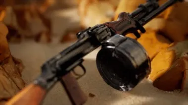 Kumsalda makineli tüfek