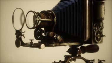 Eski antika eski fotoğraf makinesi.