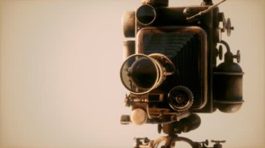 Eski antika eski fotoğraf makinesi.