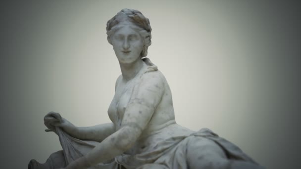Estátua de mármore branco aretheus — Vídeo de Stock