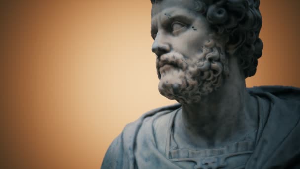 Estátua de mármore antigo anibal — Vídeo de Stock