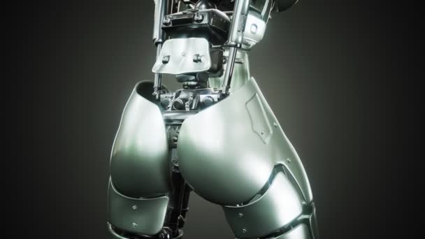 Sexy robot androide mujer cyborg — Vídeo de stock