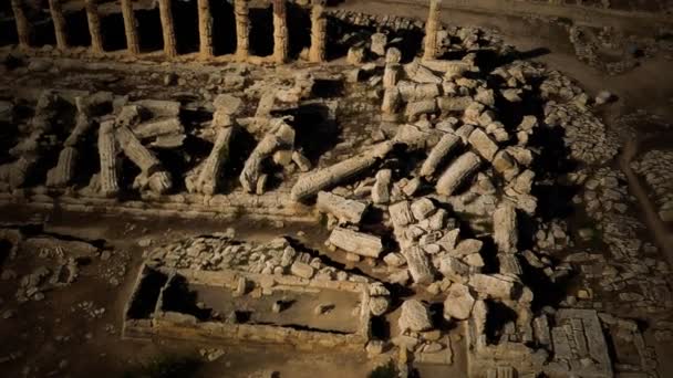 Viejo templo griego en selinute — Vídeo de stock