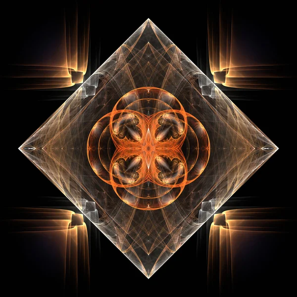 Mystical Cross Fractal Pattern — Stock Photo, Image