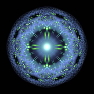 Görsel fraktal parlak mandala