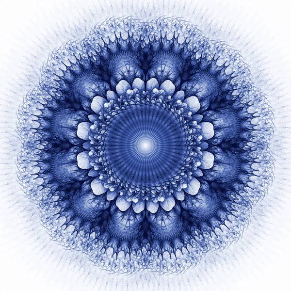 Natural fractal blue ornament