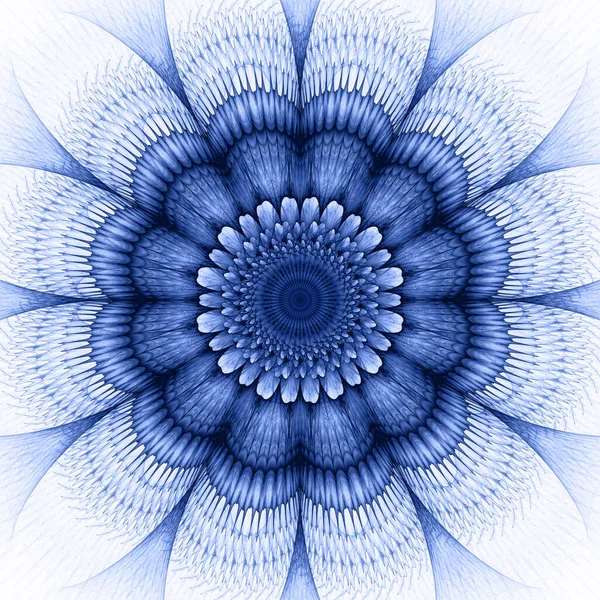 Floral blue geometric pattern