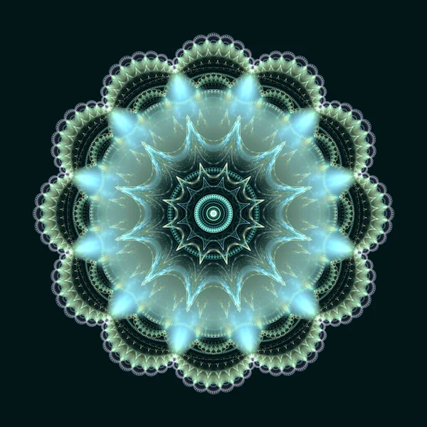 Briljante Ster Fractal Mandala — Stockfoto