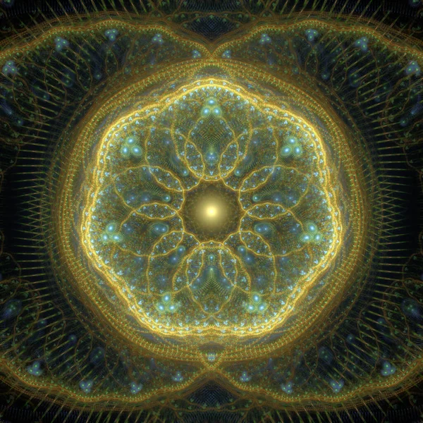 Simetrik Fraktal Süsleme Mandala — Stok fotoğraf