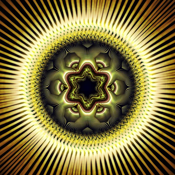 Яркий Солнечный Психоделический Узор — стоковое фото