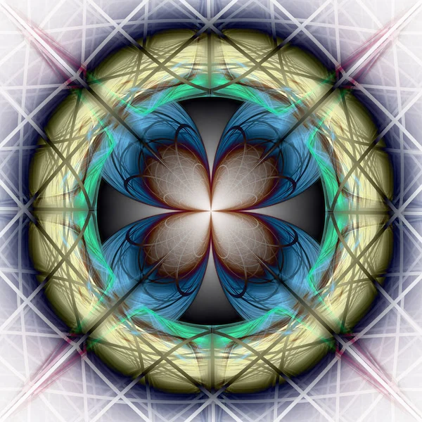 Симетрична Квіткова Геометрична Прикраса — стокове фото