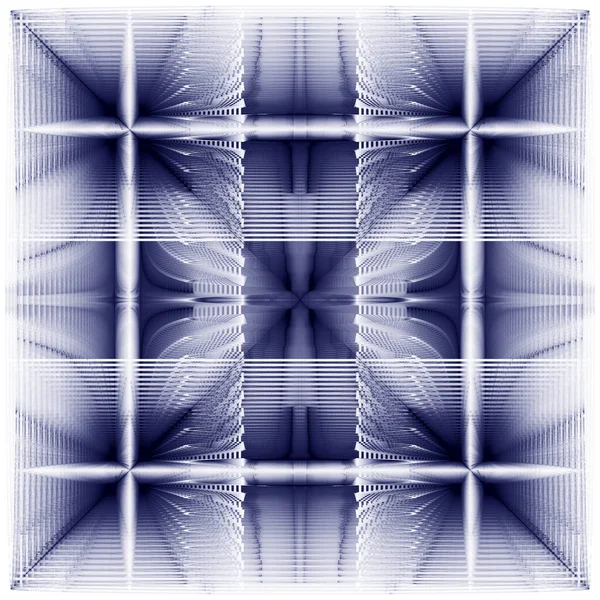 Symetryczny Futurystyczny Niebieski Wzór — Zdjęcie stockowe