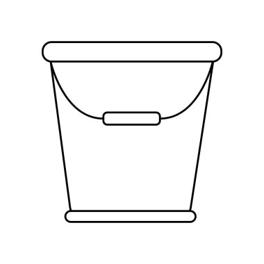  Beyaz arka planda bahçe için bir kovanın vektör silueti.