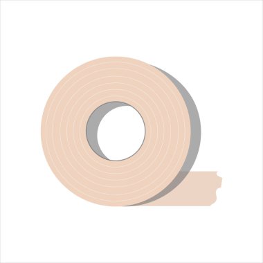 İzole edilmiş beyaz arka planda bej kesiği için evrensel bej antibiyotik bandı..