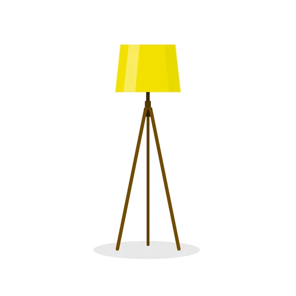 Molinete exterior amarillo sobre un fondo blanco aislado. Lámpara decorativa para el hogar y el interior moderno, iluminación de la habitación . — Vector de stock