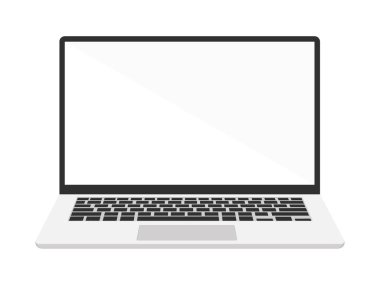 Gümüş laptop vektörü