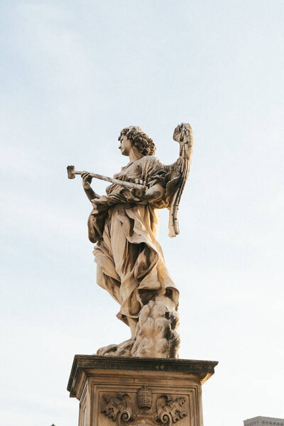 Rome, Italy - October 28th, 2020/ statue in Rome, Italy