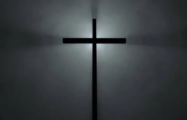 Illustratie Rendering Rendering Katholieke Katholieken Cross Perspectief Wind Mist — Stockfoto