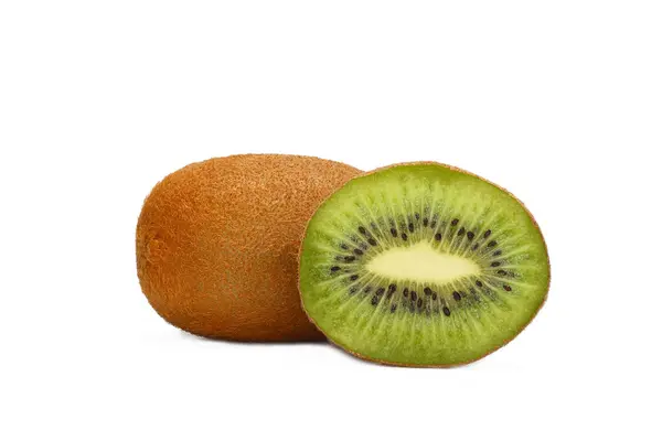 Kiwi Fructe Izolate Fundal Alb — Fotografie, imagine de stoc