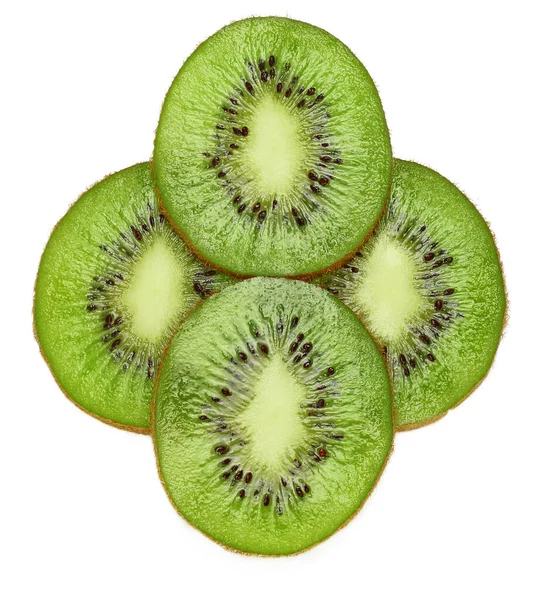 Kiwi Frutas Isoladas Sobre Fundo Branco — Fotografia de Stock