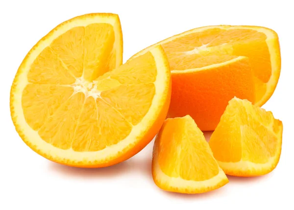 Narancs Gyümölcsök Fehér Alapon — Stock Fotó
