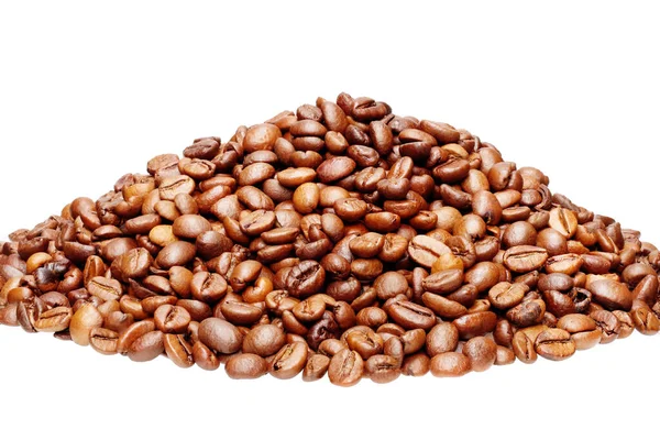 Koffiebonen Dia Geïsoleerd Witte Achtergrond — Stockfoto